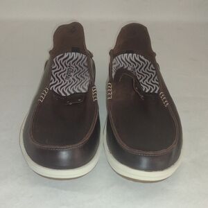 OluKai Men's Kakaha Leather Loafers (J418)